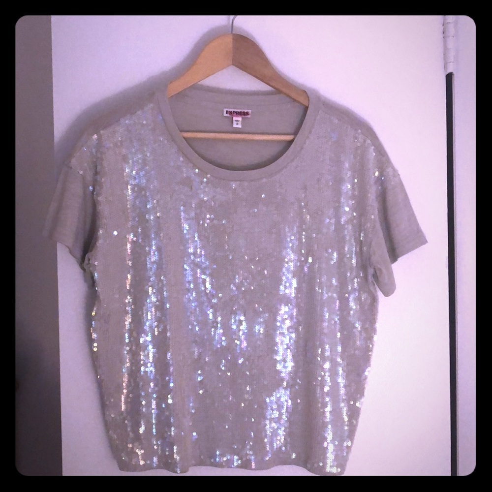 Express sequined top